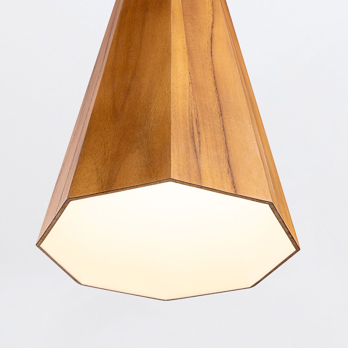 Quintiesse Angular Pendant Light - Teak Veneer