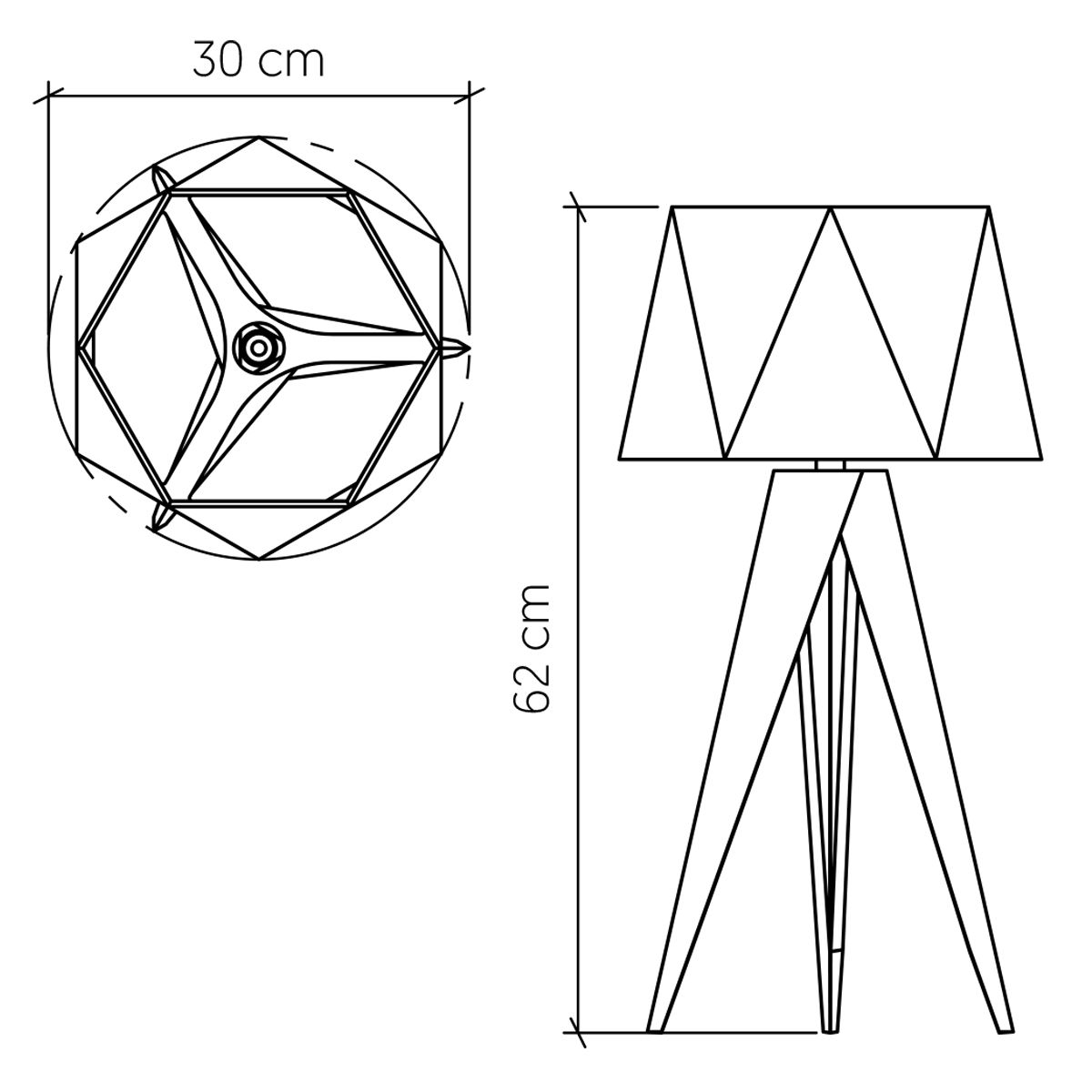 Quintiesse Angular Table Lamp - Teak Veneer