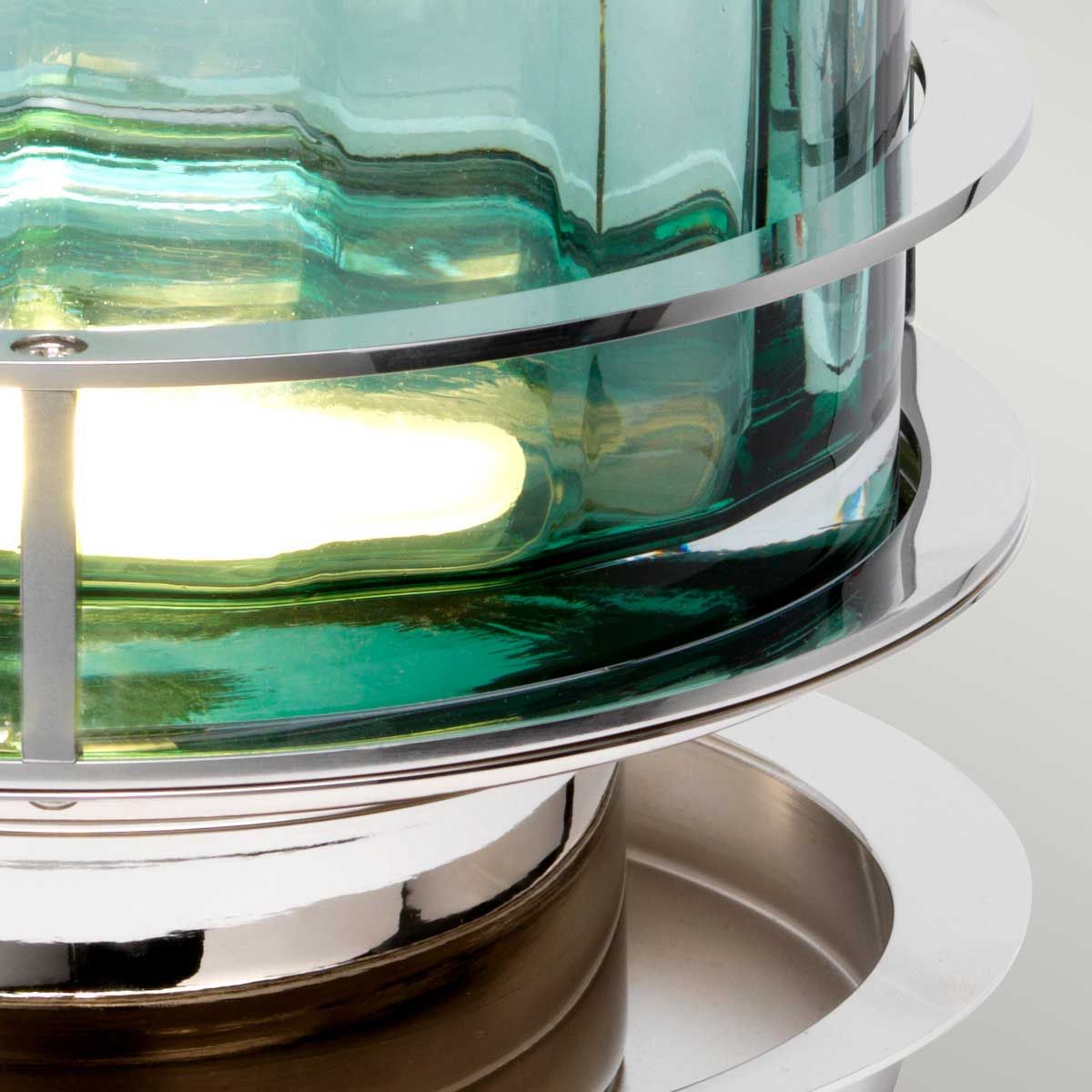 Quintiesse Arno Single Table Lamp - Green - Polished Nickel