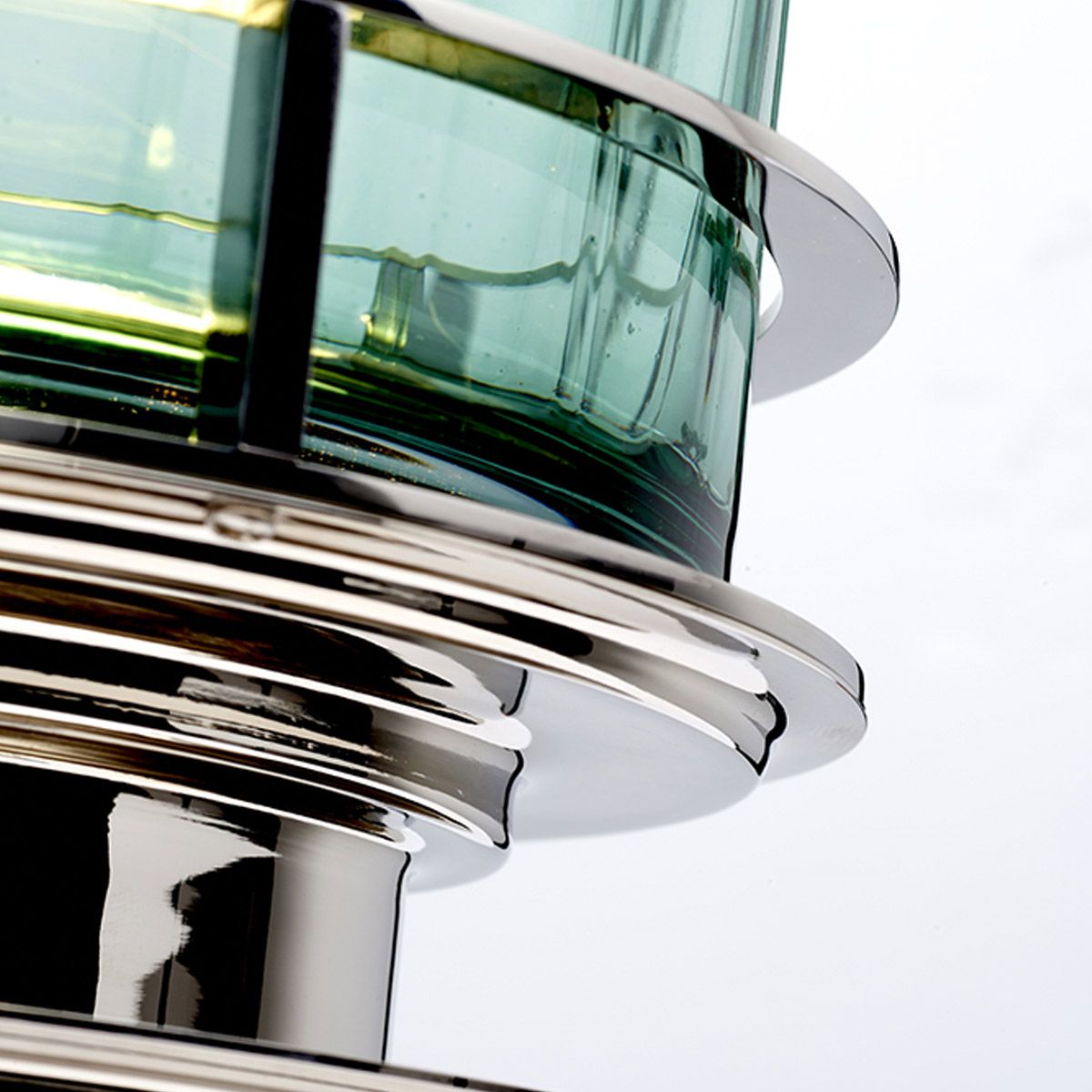 Quintiesse Arno Single Table Lamp - Green - Polished Nickel