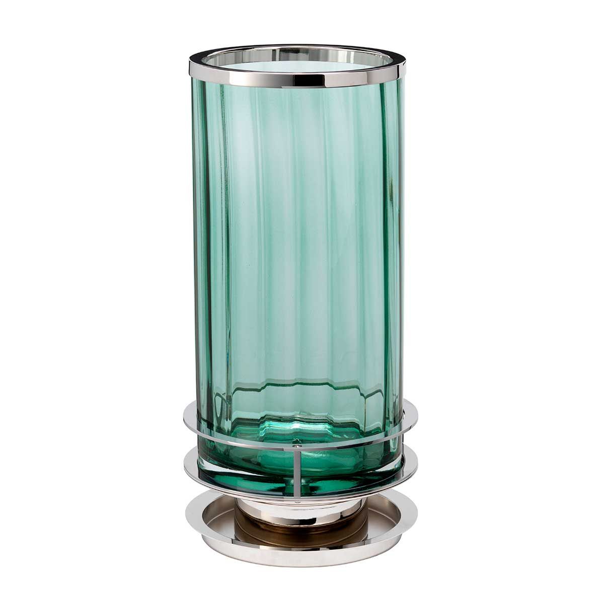 Quintiesse Arno Single Table Lamp - Green - Polished Nickel