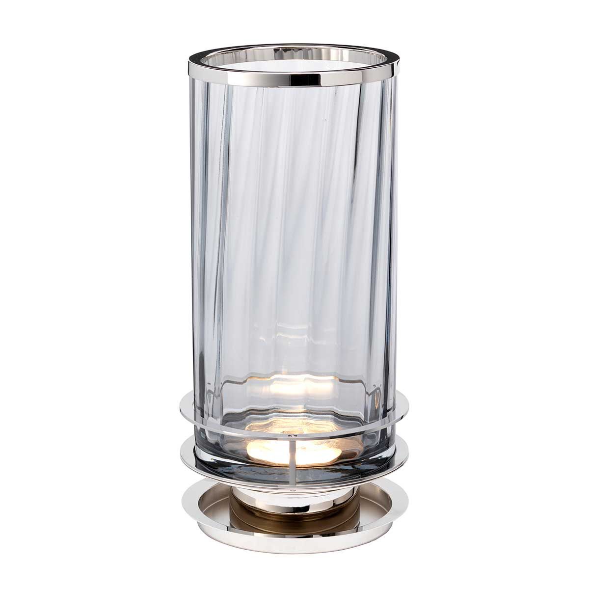 Quintiesse Arno Single Table Lamp - Smoke - Polished Nickel