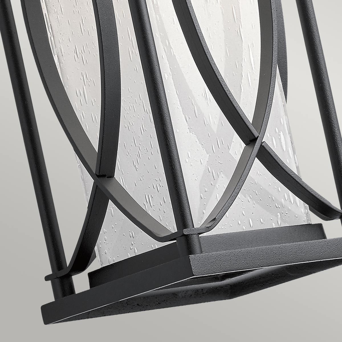 Quintiesse Ashbern Single Small IP44 Wall Lantern - Textured Black