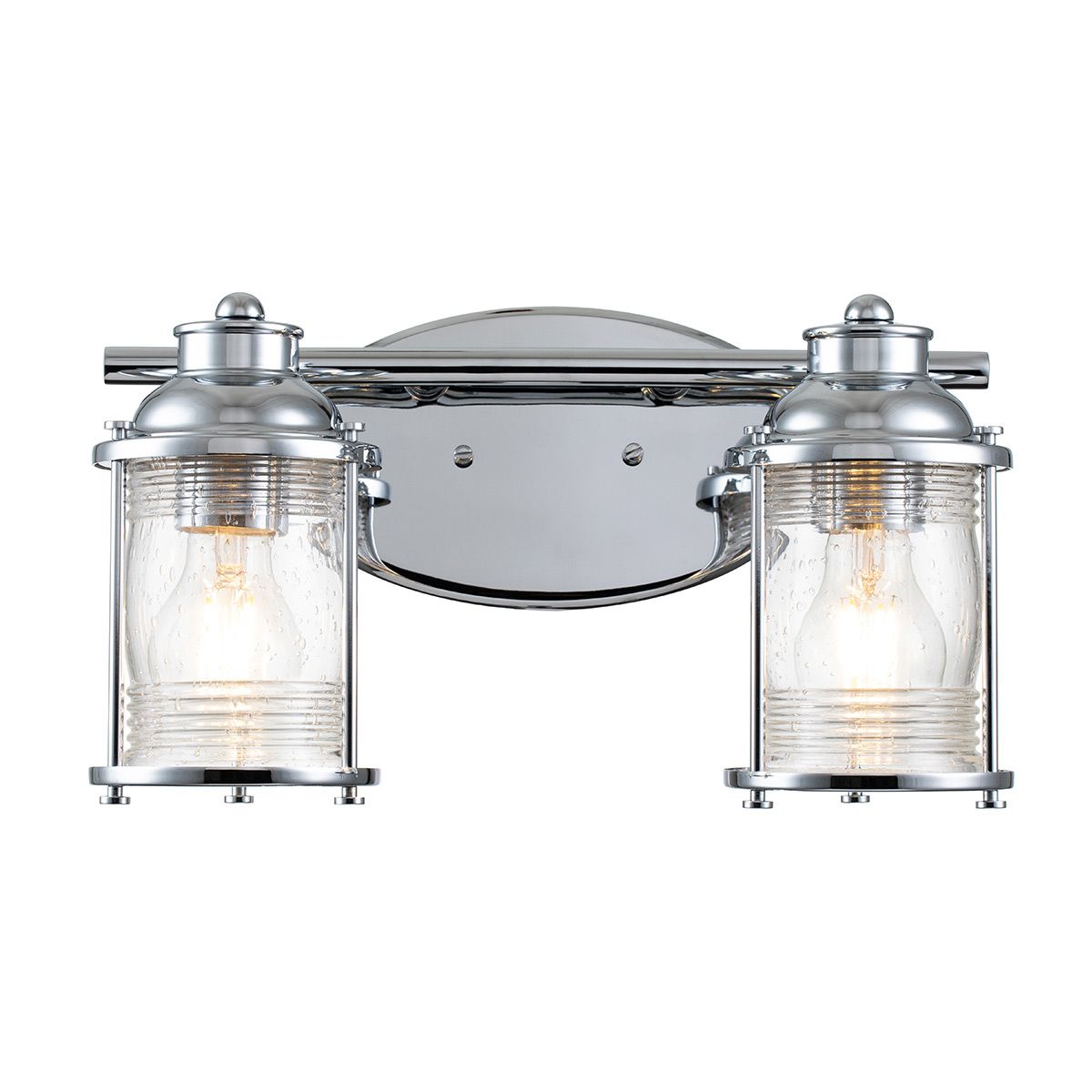Quintiesse Ashland Bay 2 Light Bathroom Wall Light - Chrome
