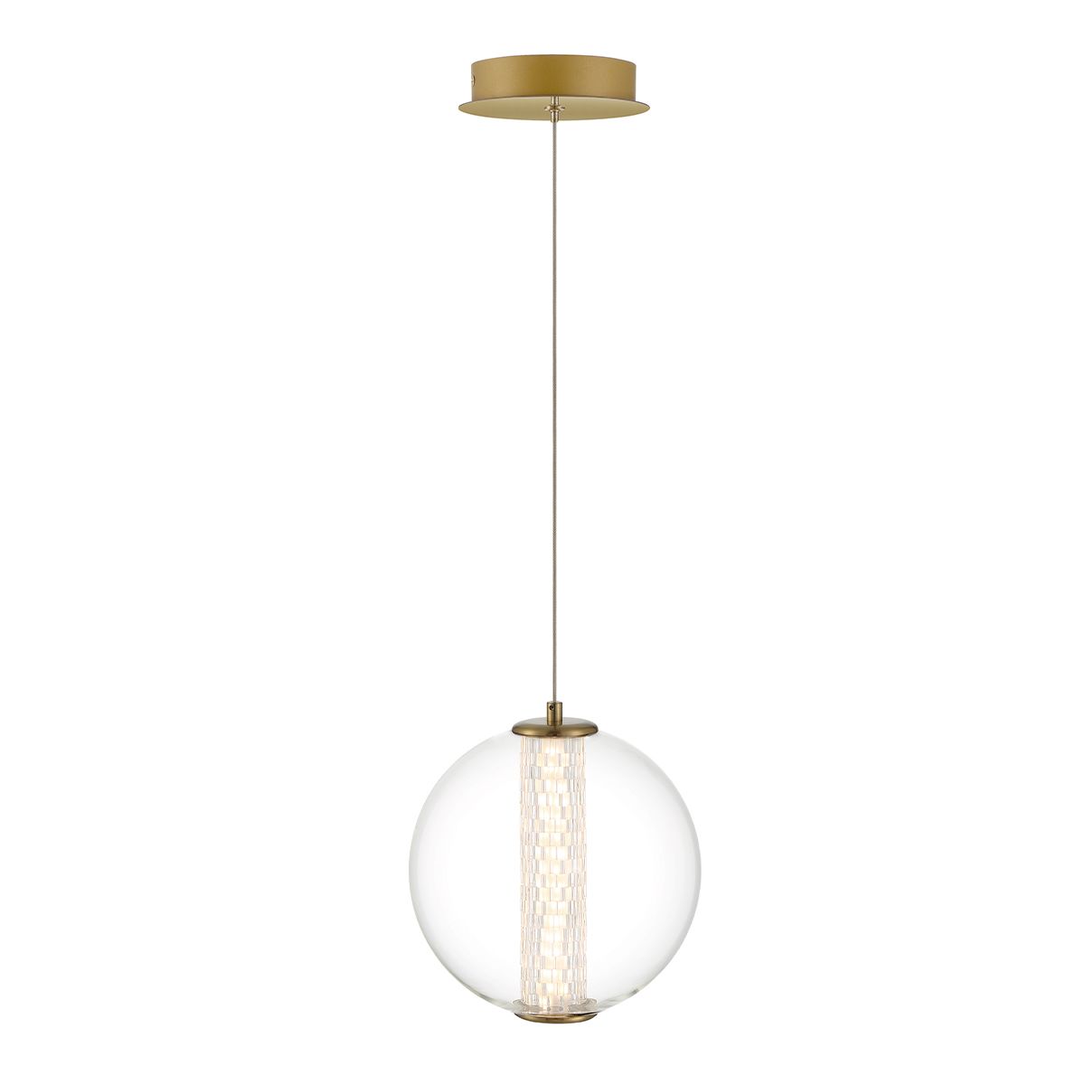 Quintiesse Atomo 1 Light Adjustable Pendant - Gold