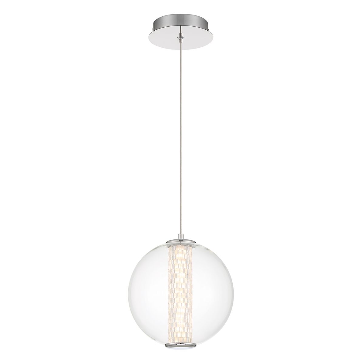 Quintiesse Atomo 1 Light Adjustable Pendant - Polished Chrome