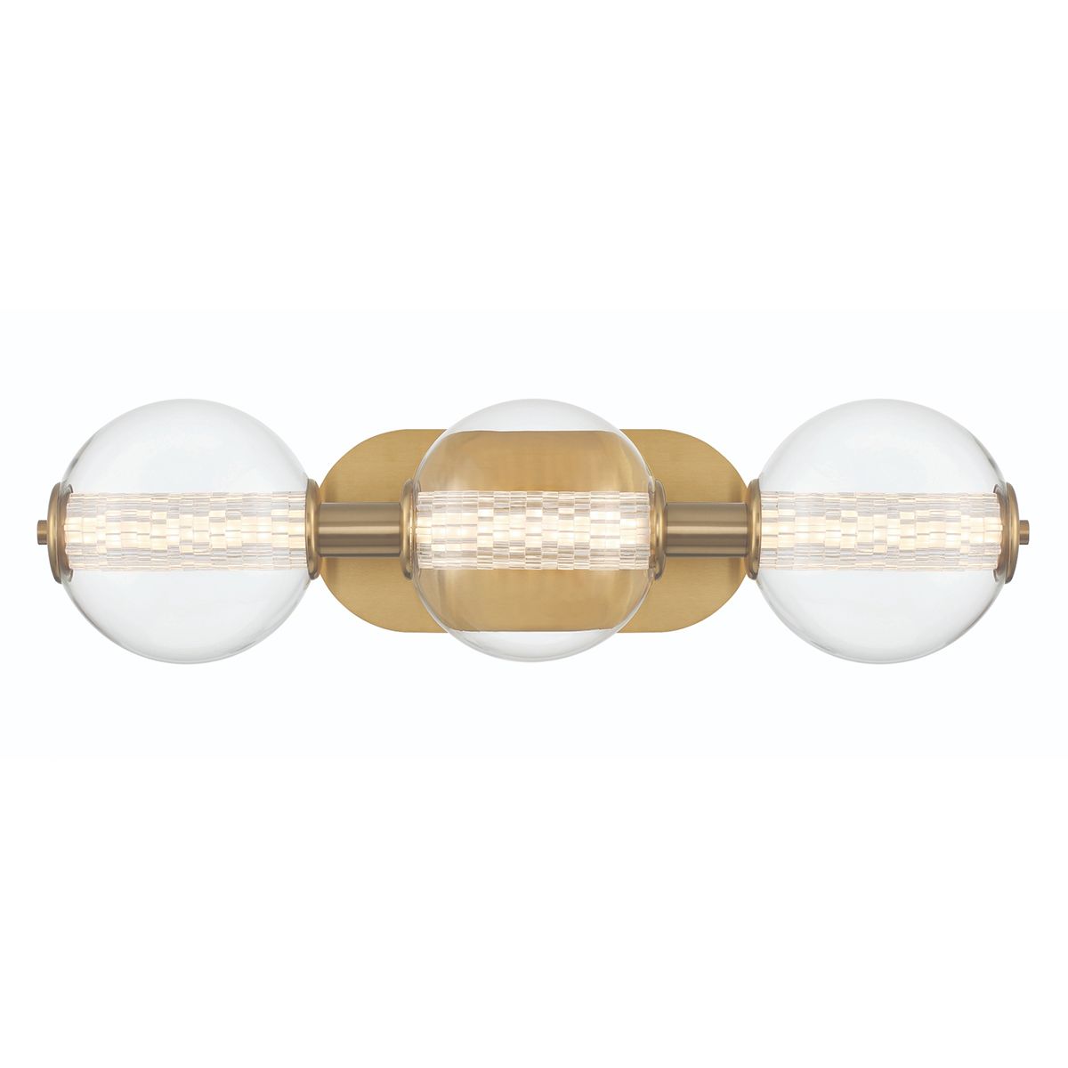 Quintiesse Atomo 3 Light Wall Light - Gold