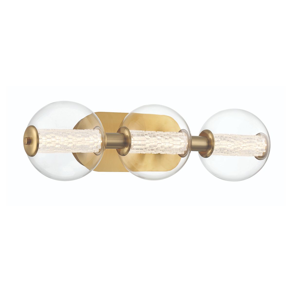 Quintiesse Atomo 3 Light Wall Light - Gold