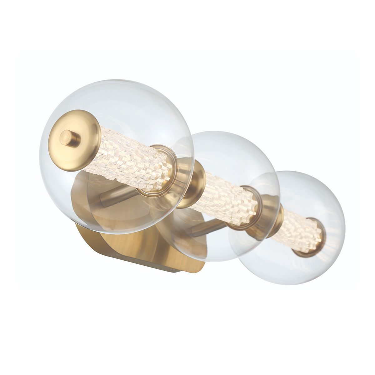 Quintiesse Atomo 3 Light Wall Light - Gold