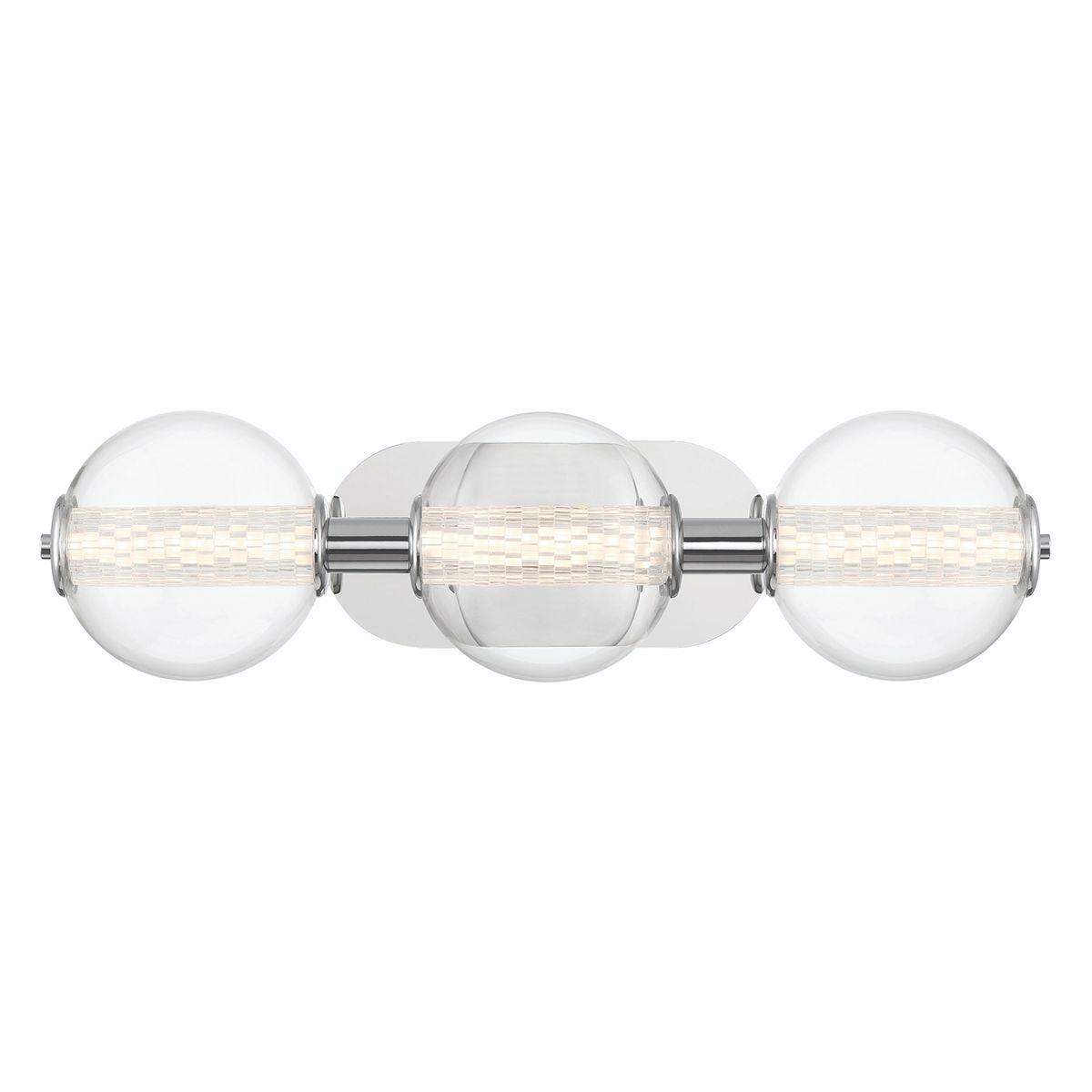 Quintiesse Atomo 3 Light Wall Light - Polished Chrome