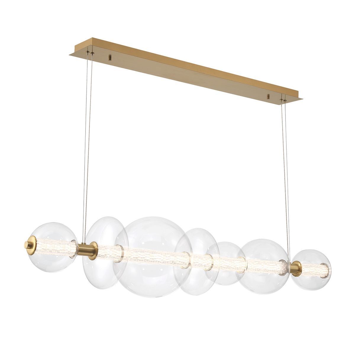 Quintiesse Atomo 7 Light Linear Pendant - Gold