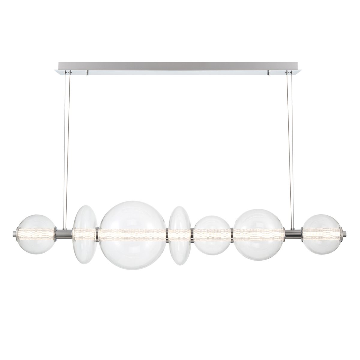 Quintiesse Atomo 7 Light Linear Pendant - Polished Chrome