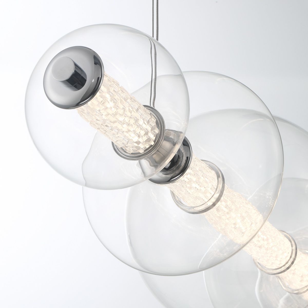 Quintiesse Atomo 7 Light Linear Pendant - Polished Chrome