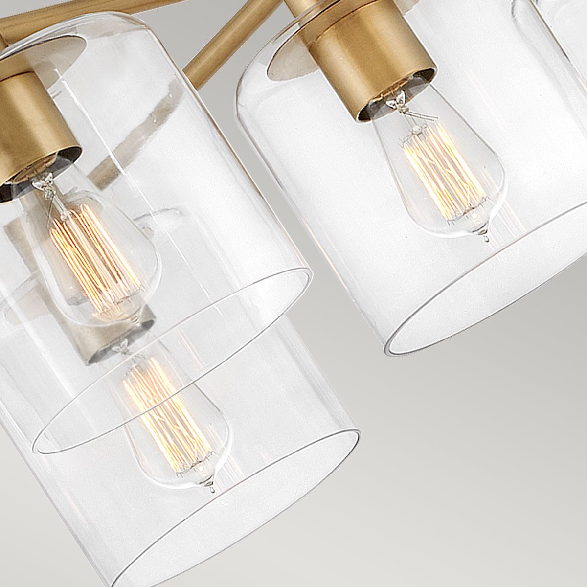 Quintiesse Axel 5 Light Semi-Flush Fitting - Heritage Brass