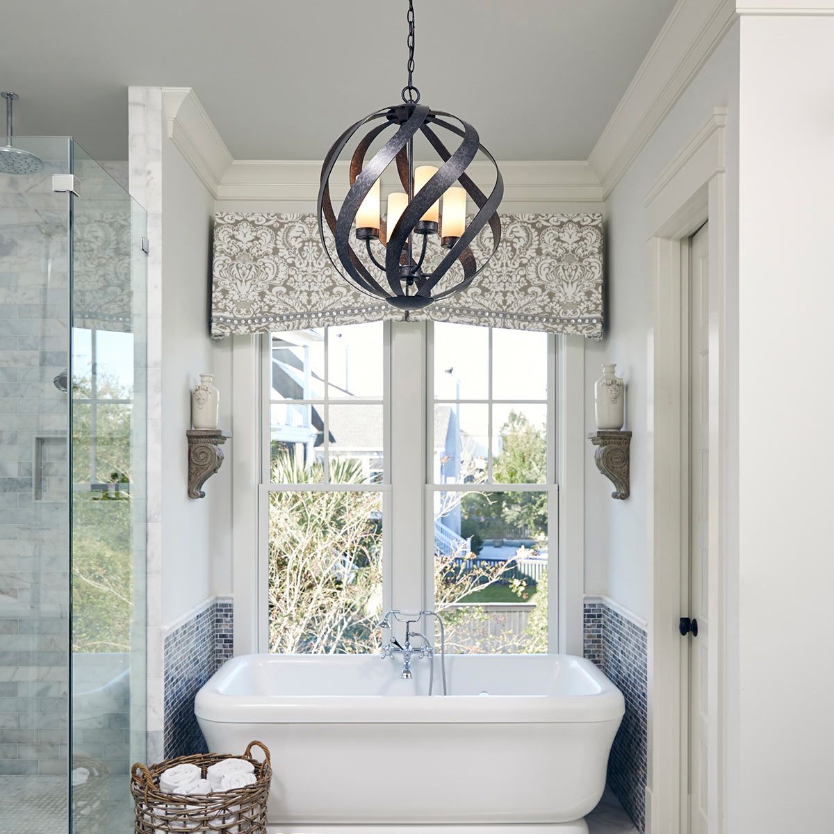 Quintiesse Blacksmith 4 Light Outdoor Chandelier - Old Black