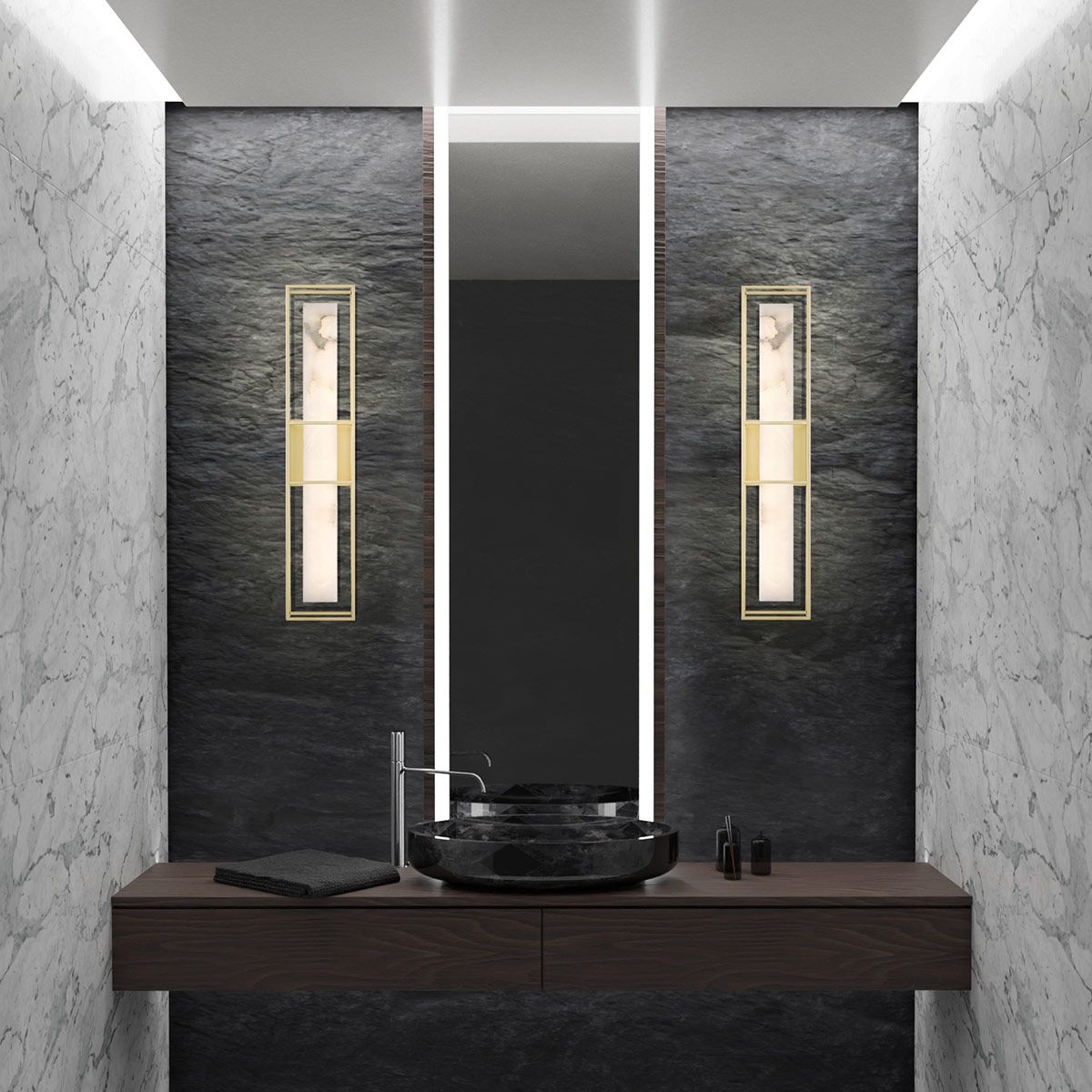 Quintiesse Blakley 1 Light Wall Light Large - Matte Gold