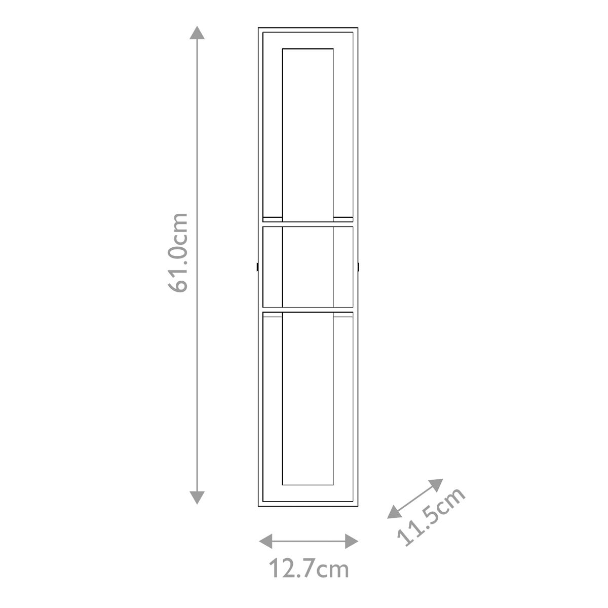 Quintiesse Blakley 1 Light Wall Light Large - Matte Gold