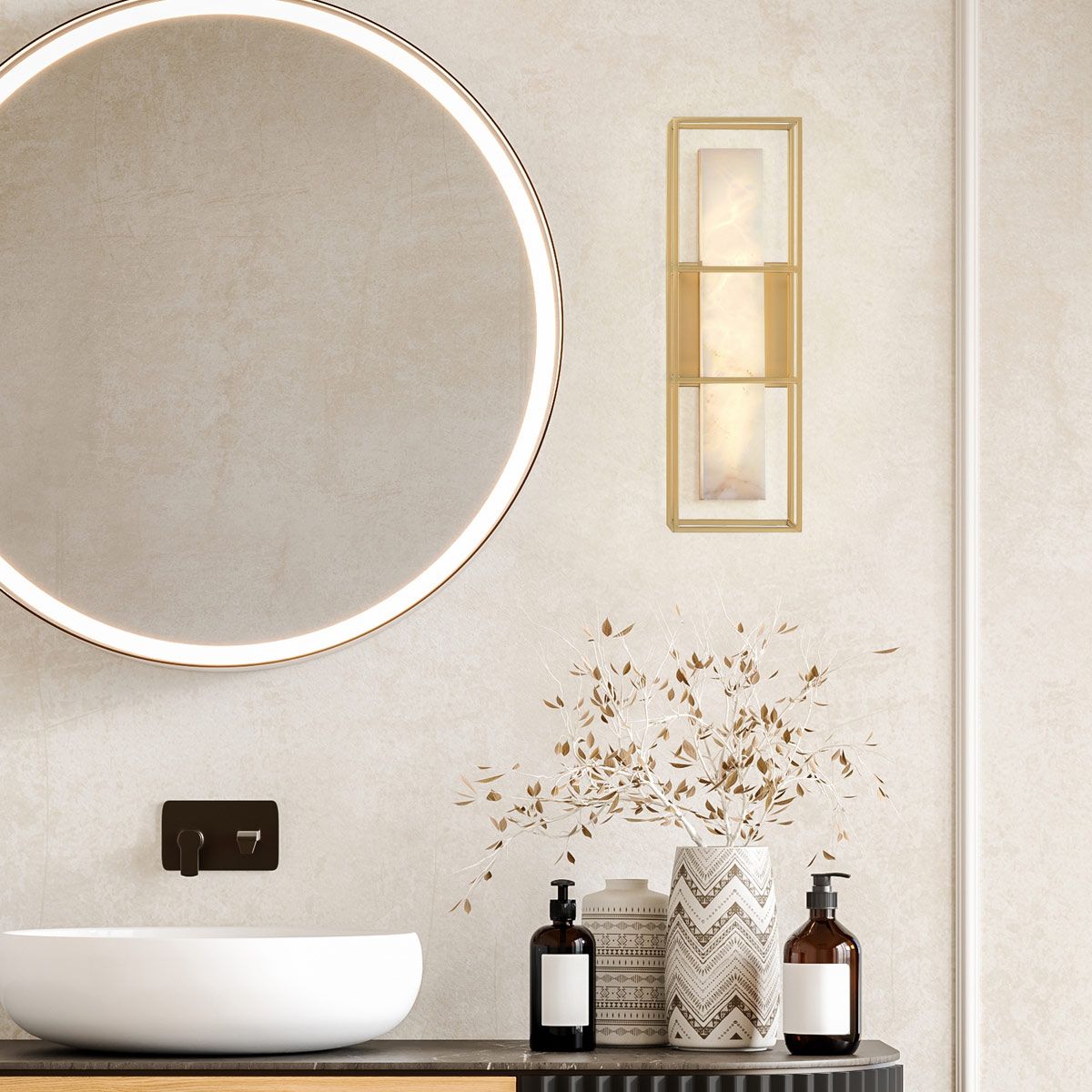 Quintiesse Blakley 1 Light Wall Light Medium - Matte Gold