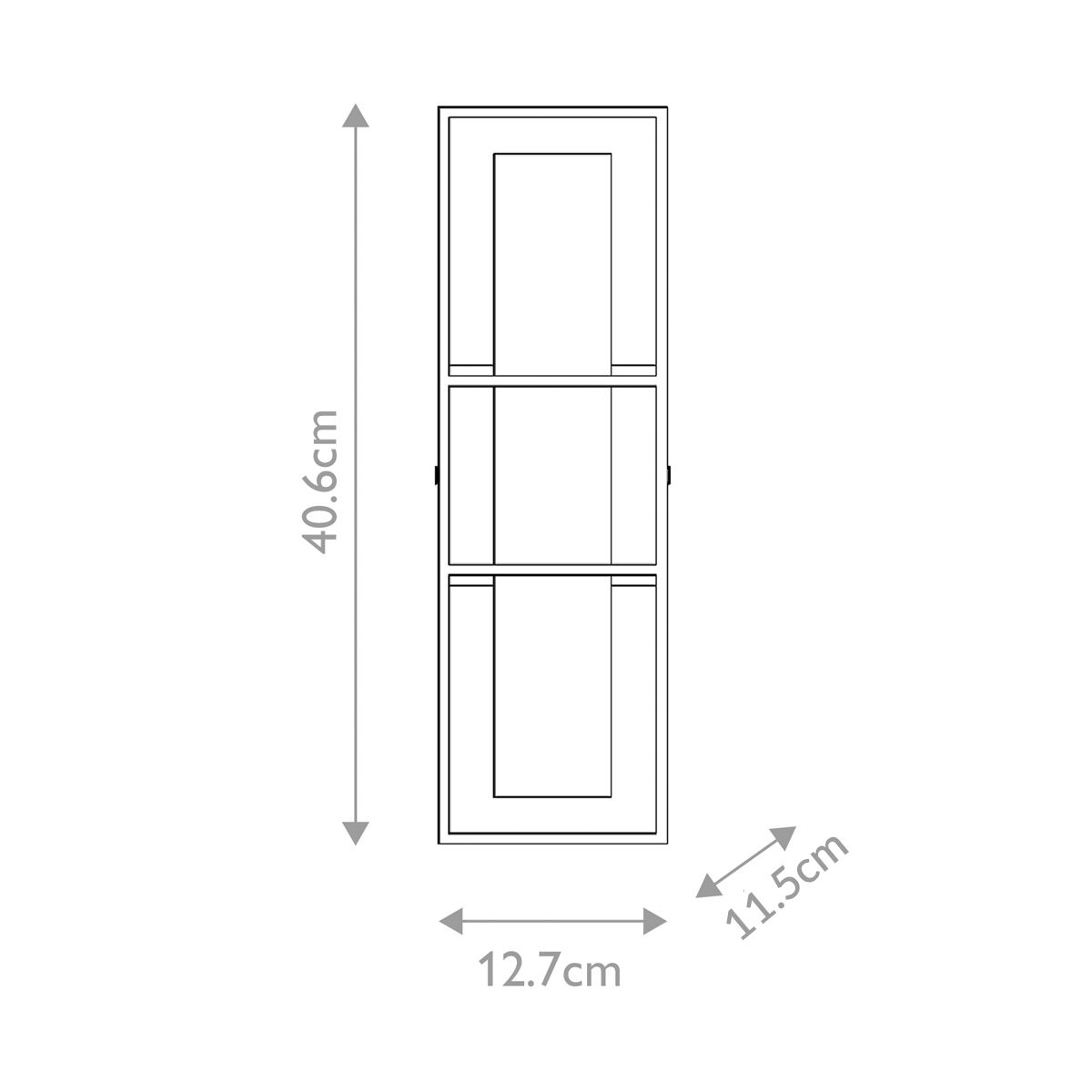 Quintiesse Blakley 1 Light Wall Light Medium - Matte Black