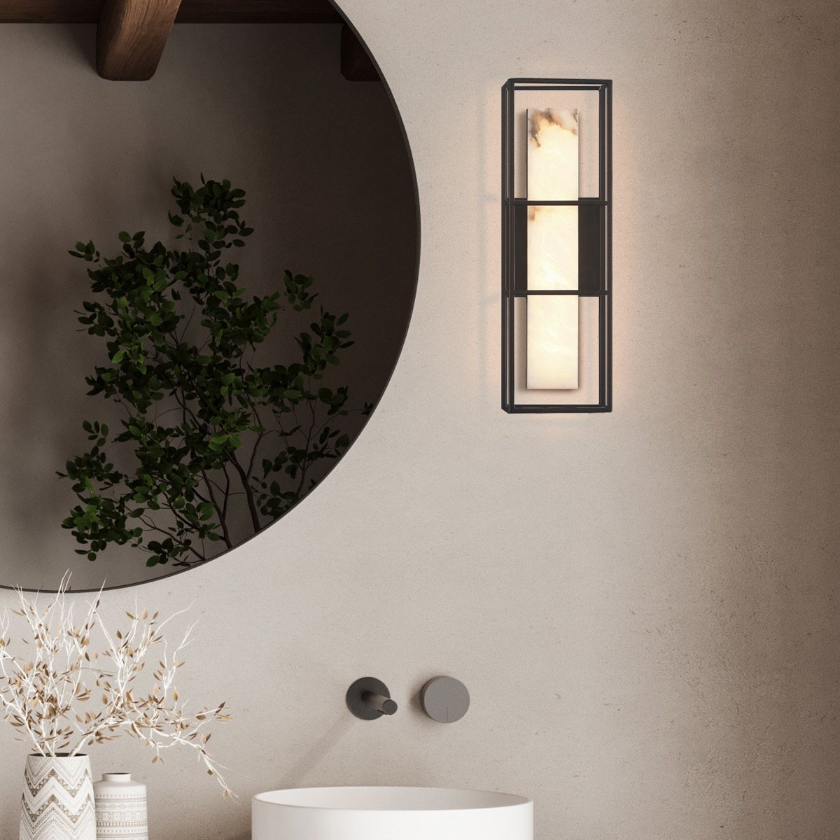 Quintiesse Blakley 1 Light Wall Light Medium - Matte Black