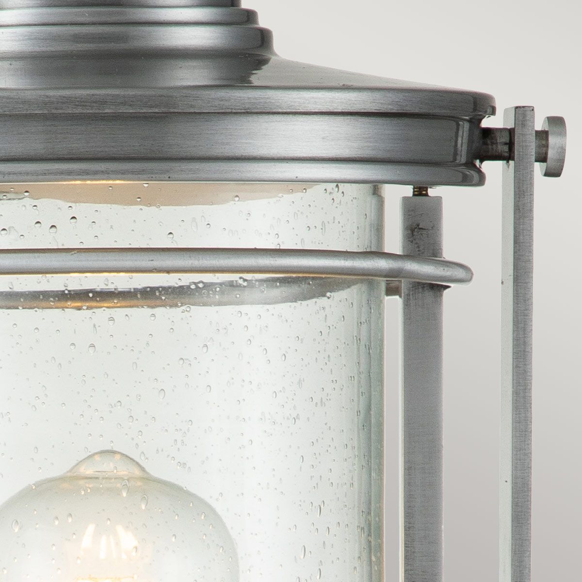 Quintiesse Booker Single Medium Pedestal Lantern - Aluminium