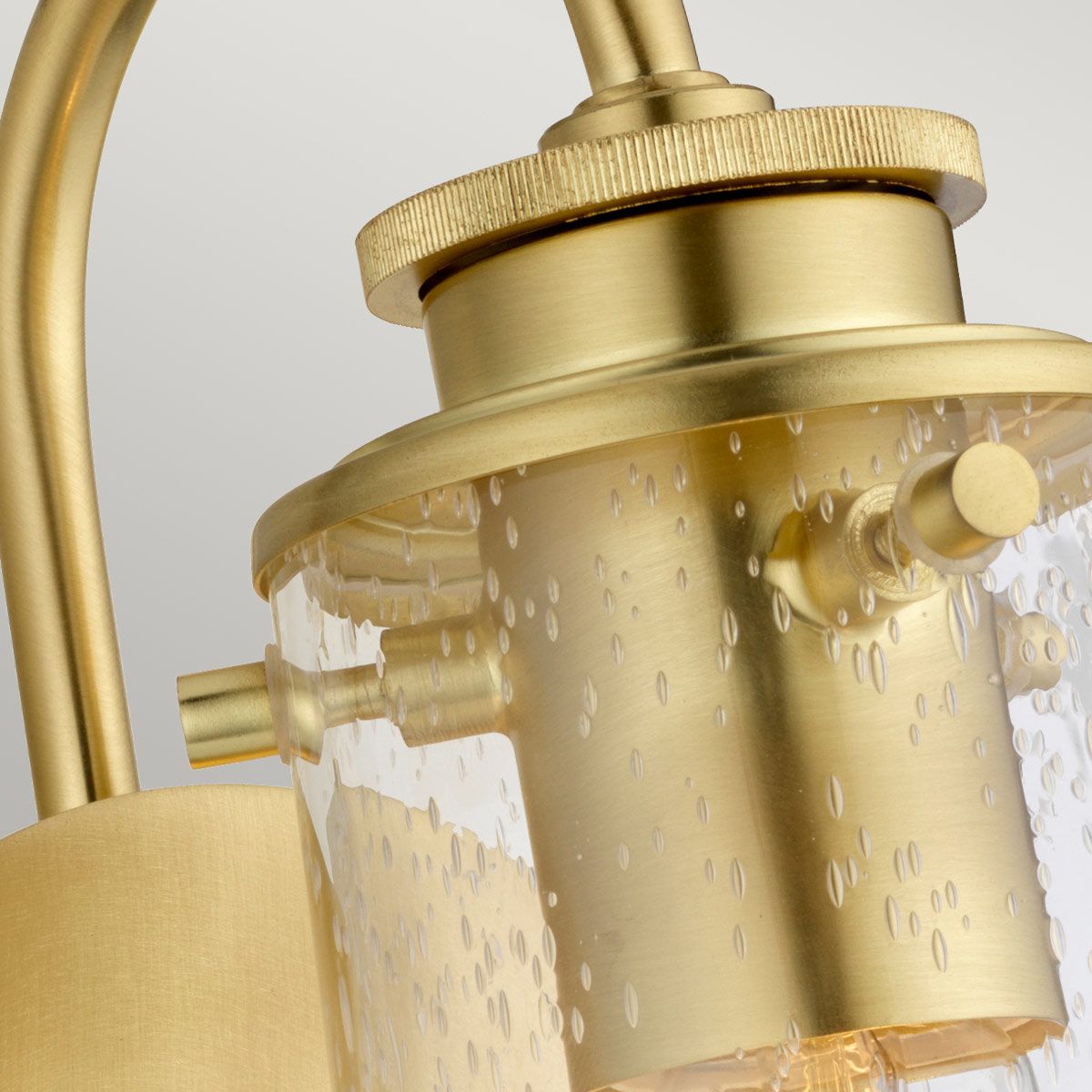 Quintiesse Braelyn Single Bathroom Wall Light - Brushed Brass