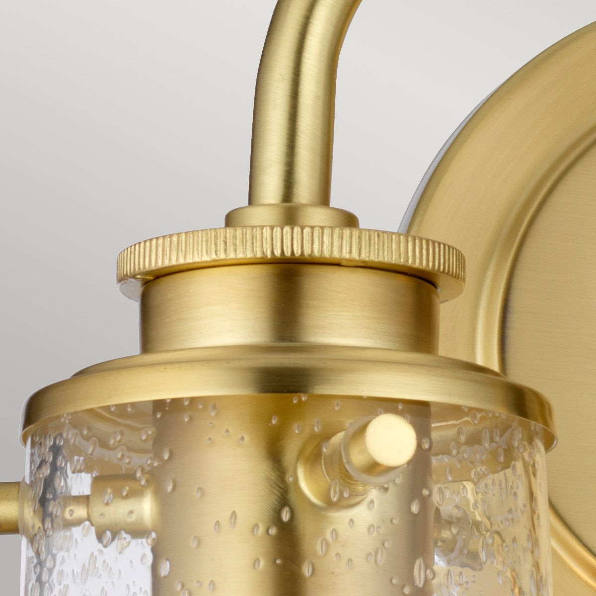 Quintiesse Braelyn 2 Light Bathroom Wall Light - Brushed Brass