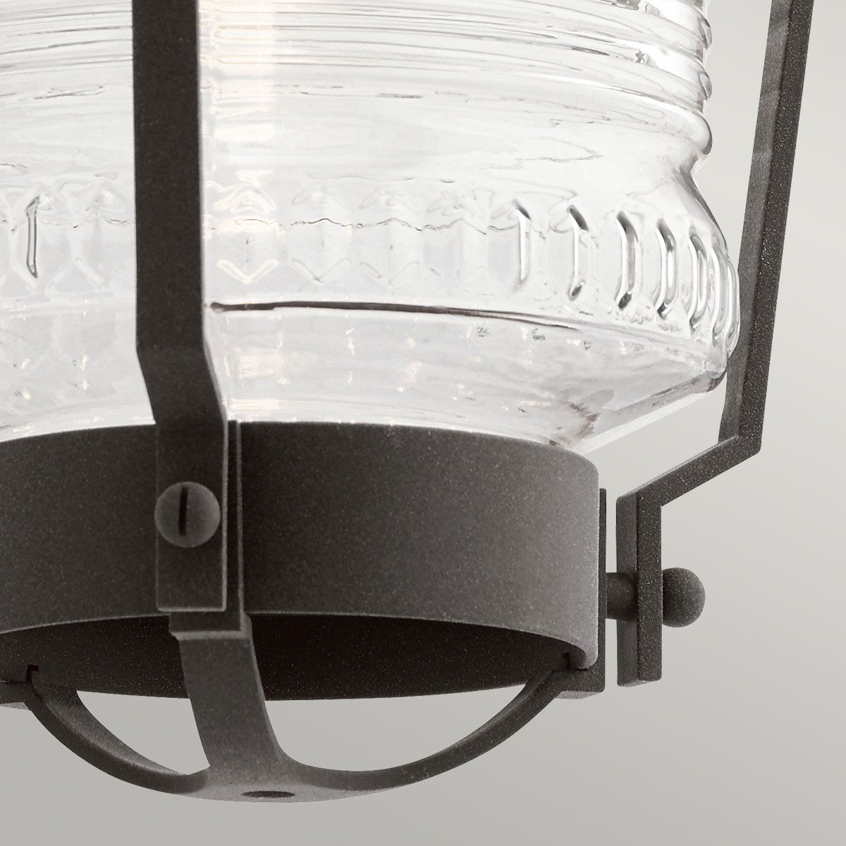 Quintiesse Chance Harbor Single Large IP44 Wall Lantern - Weathered Zinc
