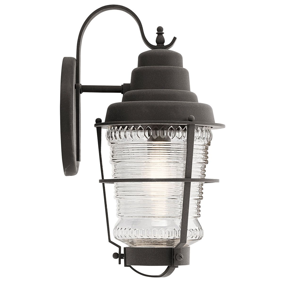 Quintiesse Chance Harbor Single Medium IP44 Wall Lantern - Weathered Zinc