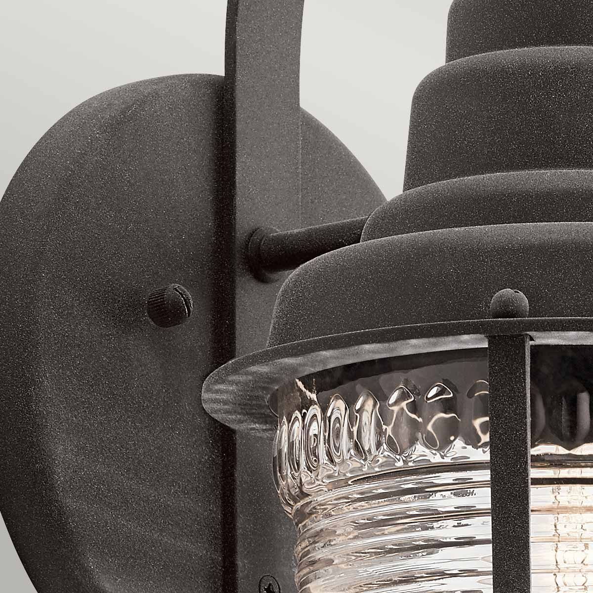Quintiesse Chance Harbor Single Small IP44 Wall Lantern - Weathered Zinc