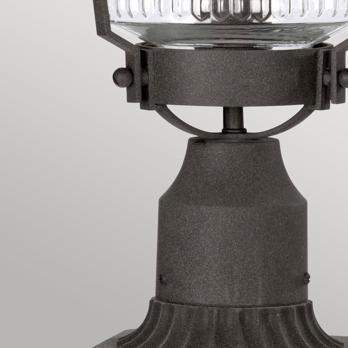 Quintiesse Chance Harbor Single Pedestal Lantern - Weathered Zinc
