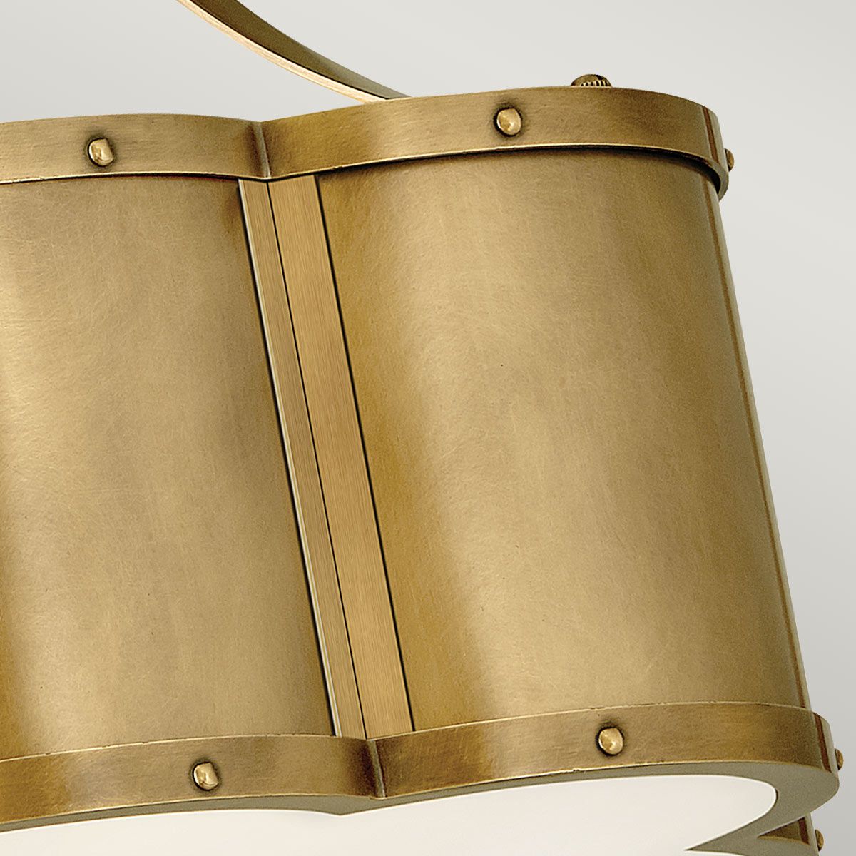 Quintiesse Chance 2 Light Semi-Flush Fitting - Heritage Brass