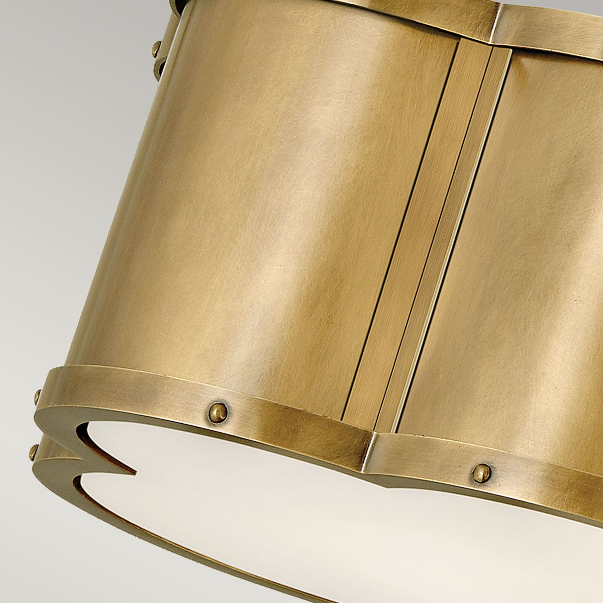 Quintiesse Chance 2 Light Semi-Flush Fitting - Heritage Brass