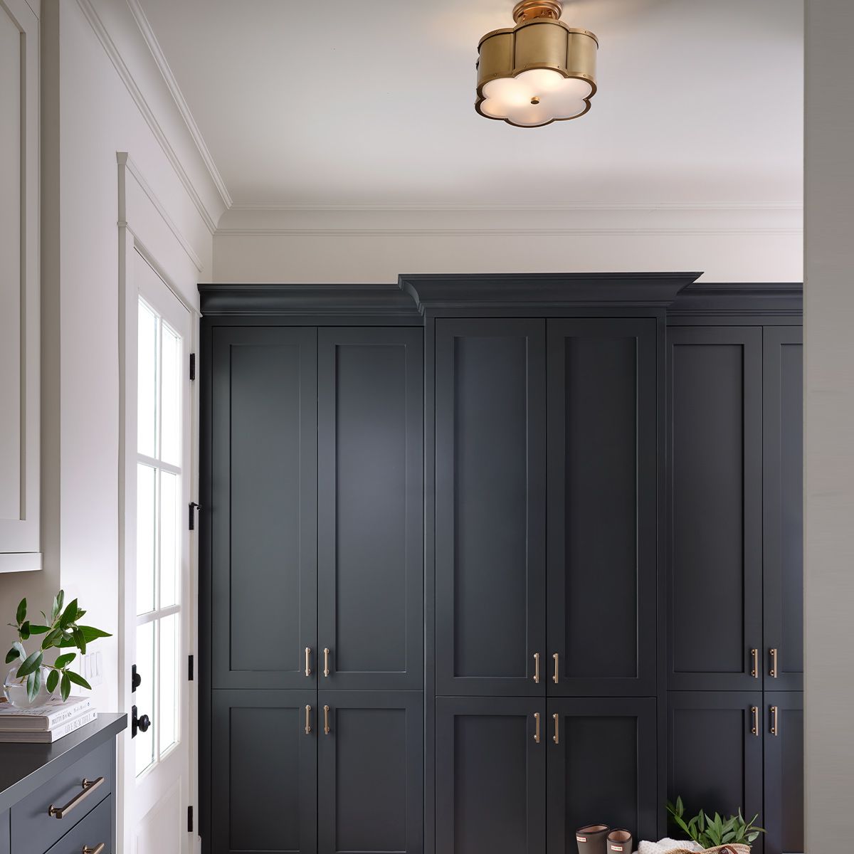 Quintiesse Chance 2 Light Semi-Flush Fitting - Heritage Brass