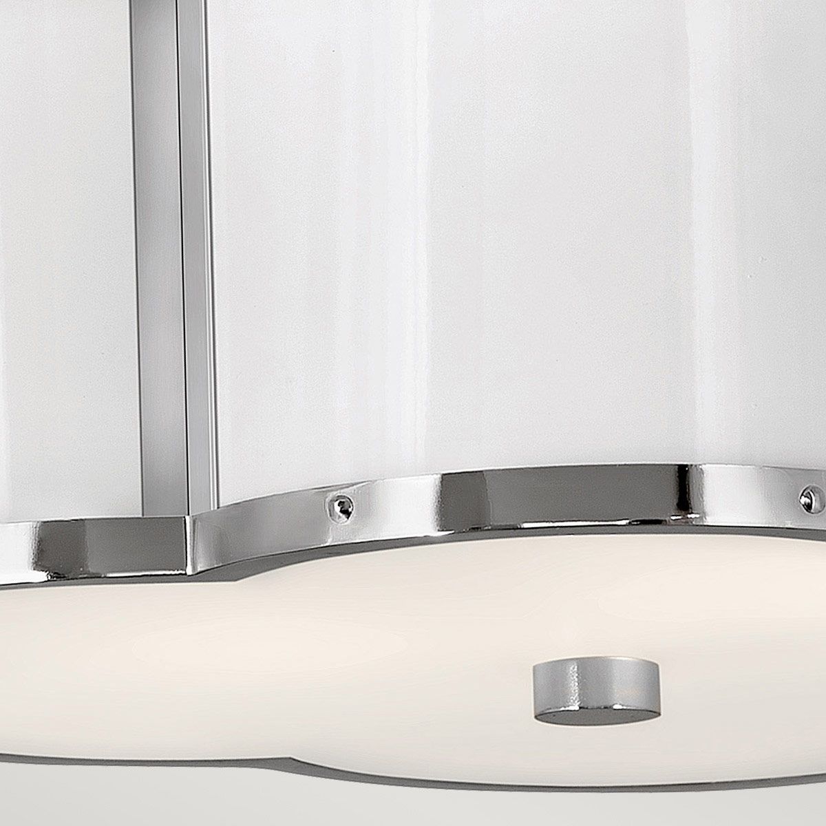 Quintiesse Chance 2 Light Semi-Flush Fitting - Polished Nickel & Polished White