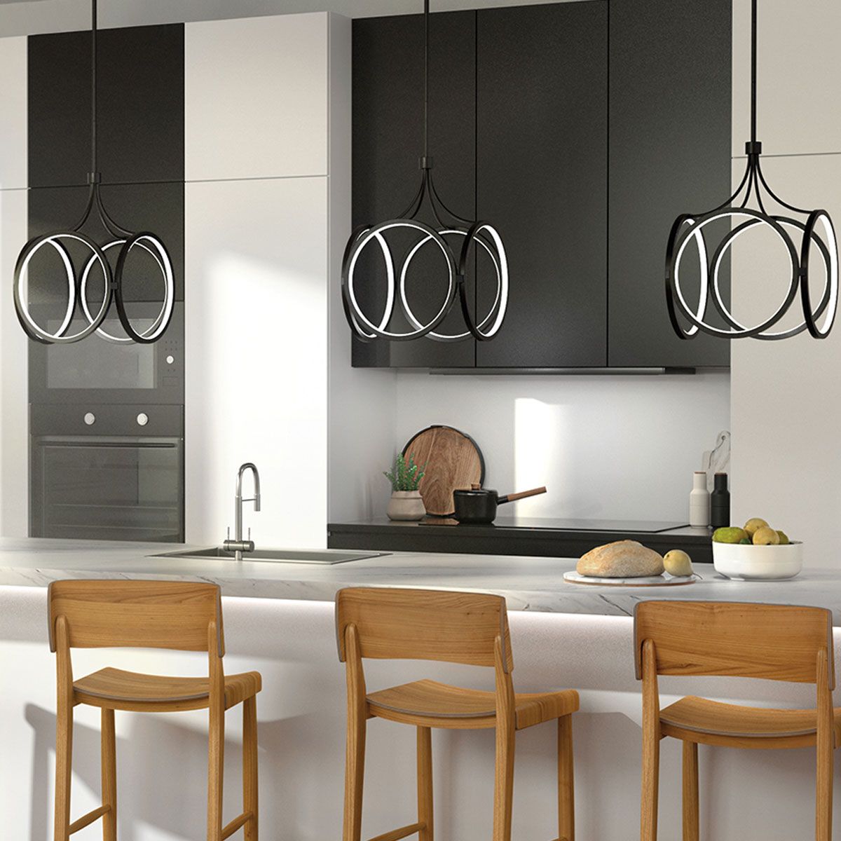 Quintiesse Ciri LED Pendant - Matte Black