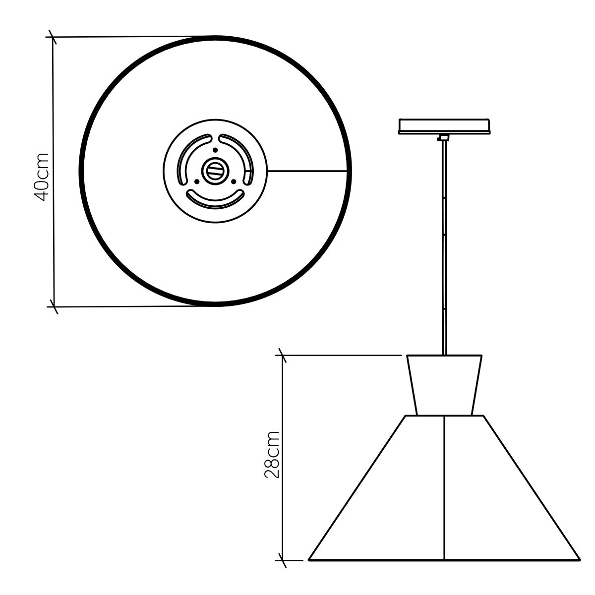 Quintiesse Conical Pendant Light - Teak Veneer