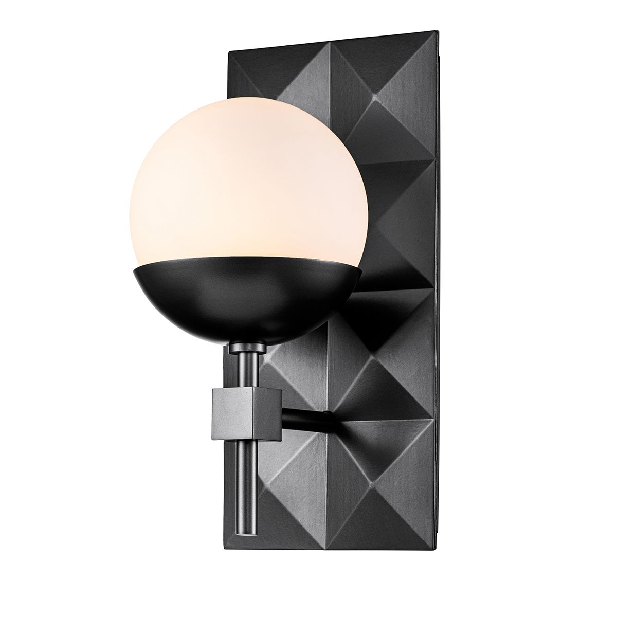 Quintiesse Deco 1 Light Wall Light - Black