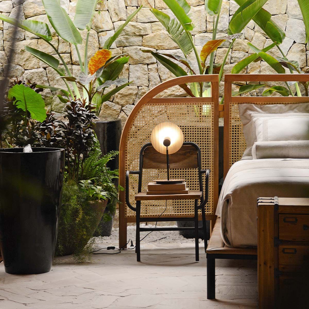 Quintiesse Dot Table Lamp - Teak Veneer