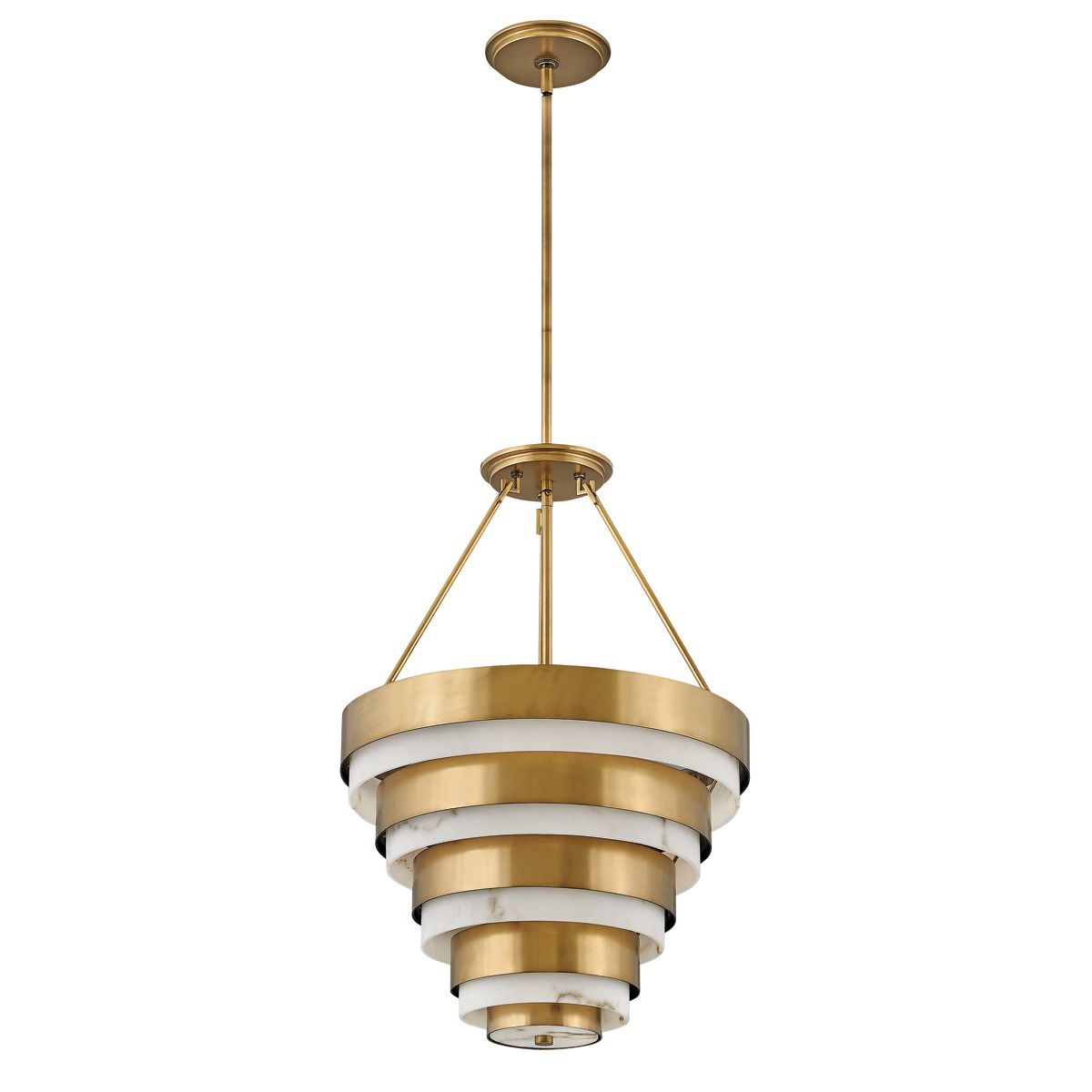 Quintiesse Echelon 4 Light Pendant - Heritage Brass