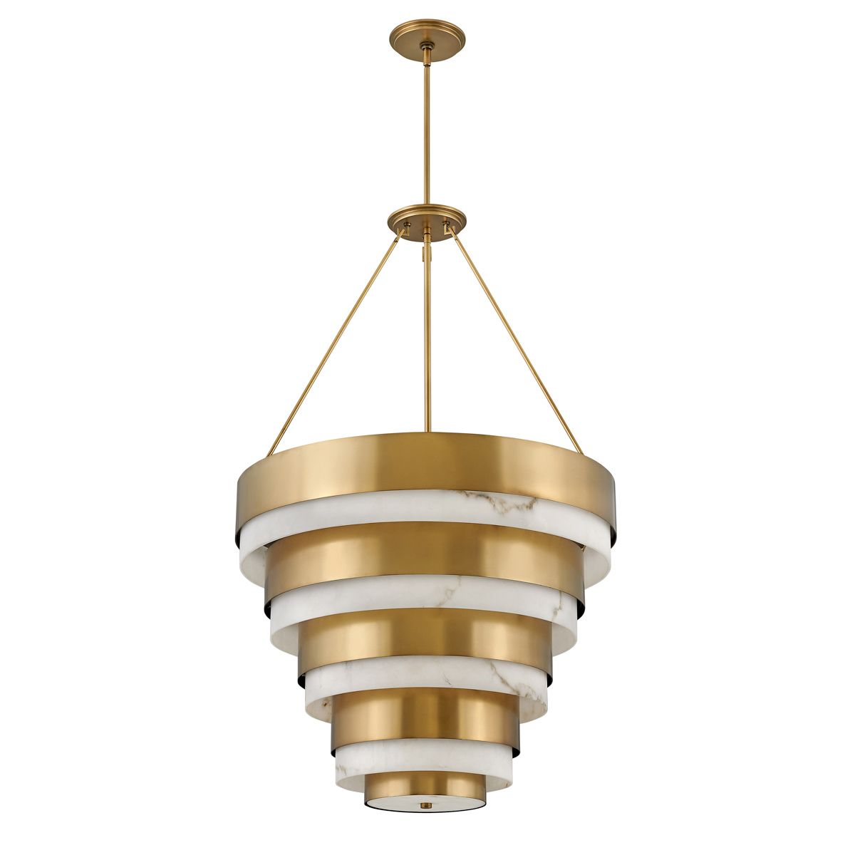 Quintiesse Echelon 8 Light Pendant - Heritage Brass