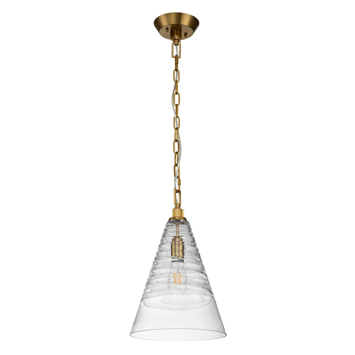 Quintiesse Elmore Single Pendant - Burnished Brass