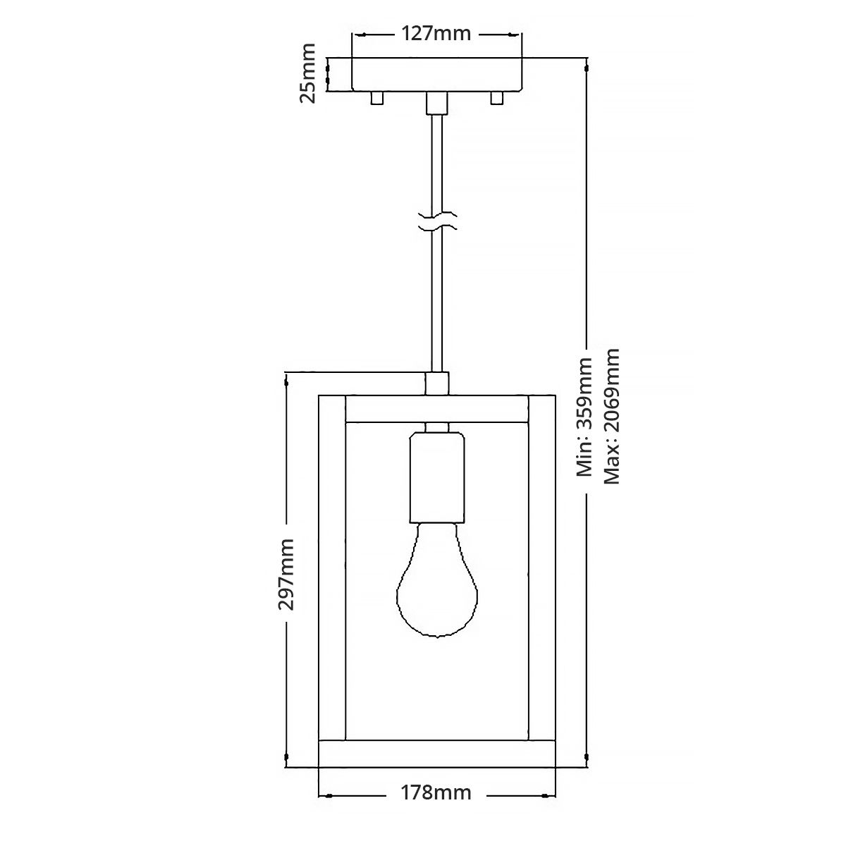 Quintiesse Ensemble Single Pendant / Wall Light - Polished Nickel