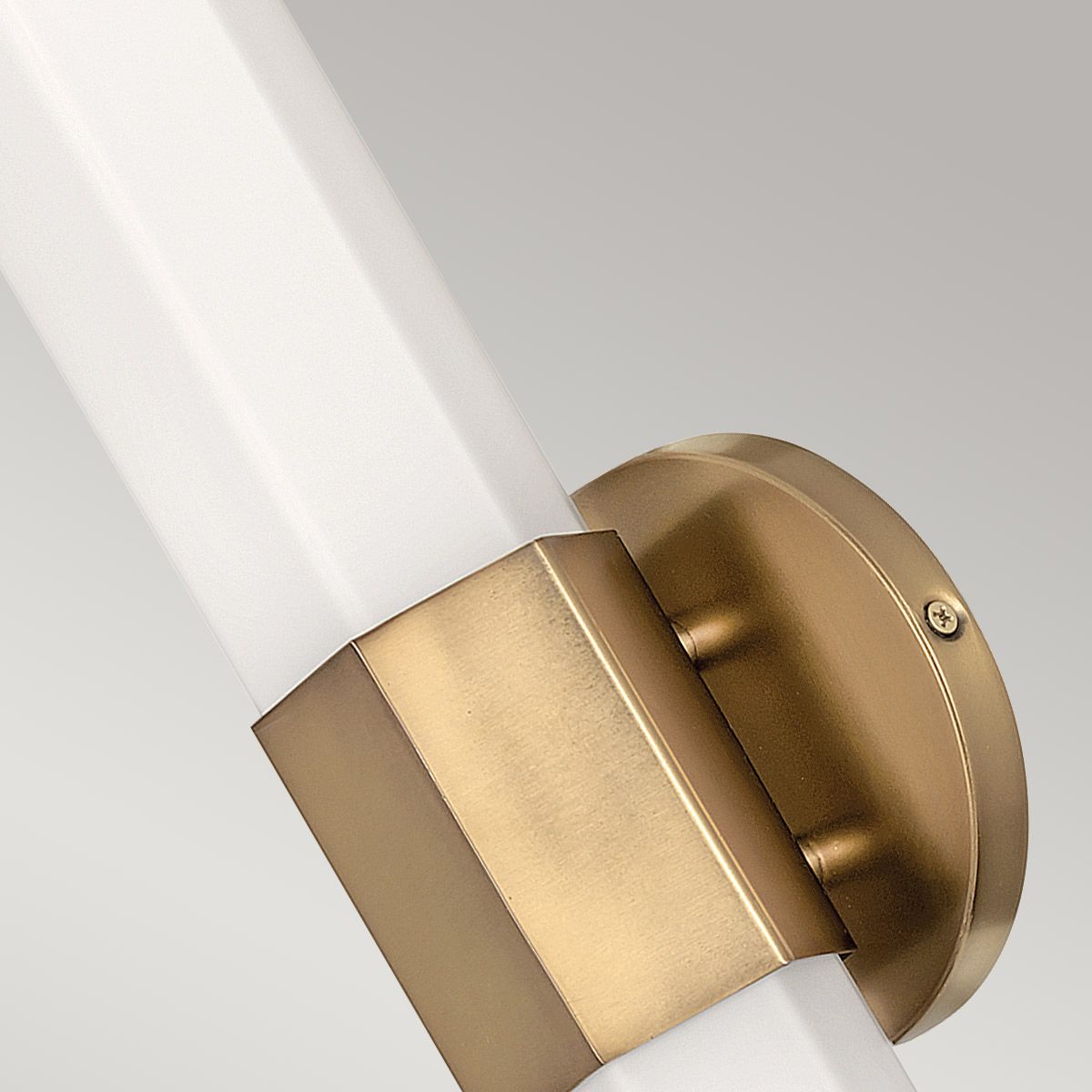 Quintiesse Facet Single LED Bathroom Wall Light - Heritage Brass
