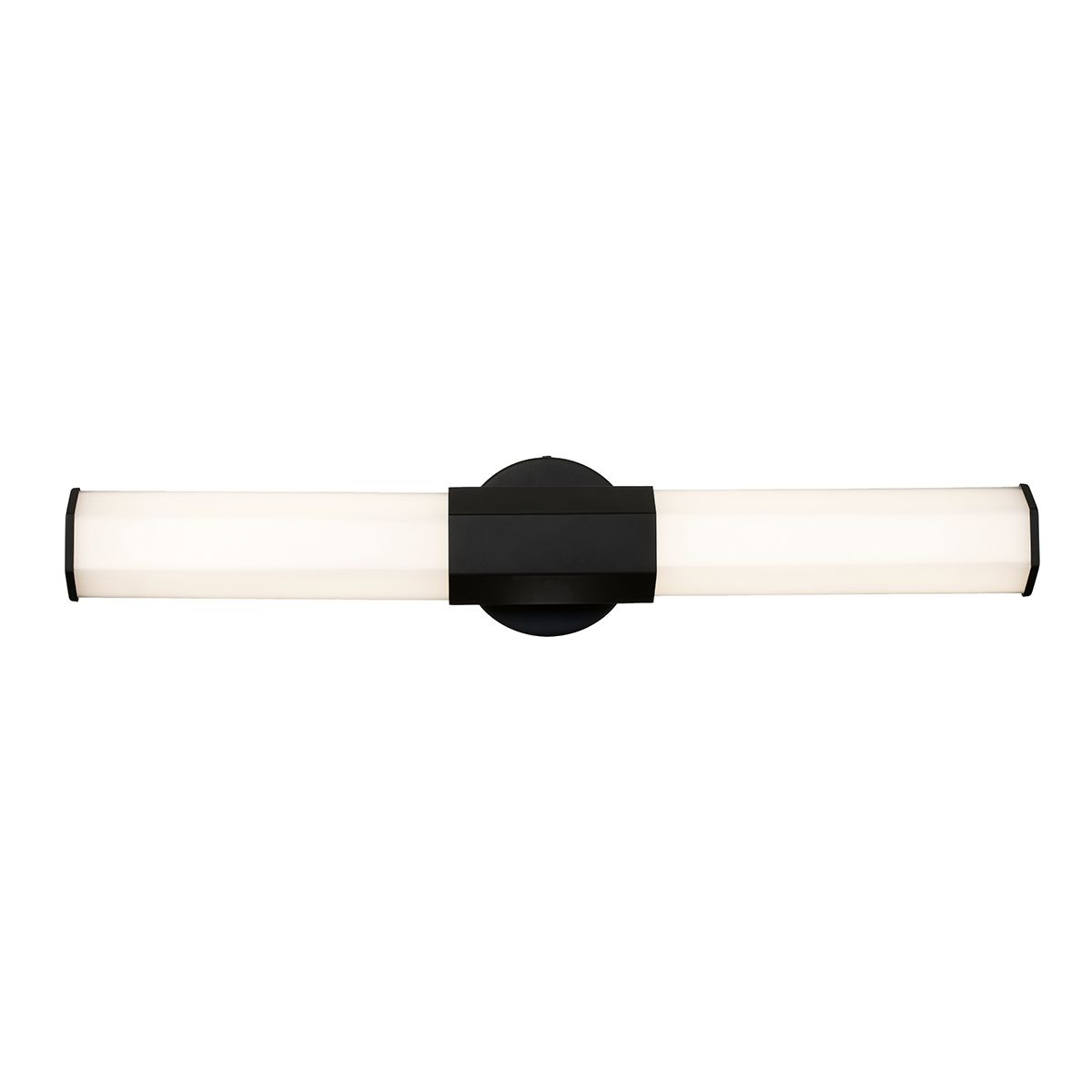 Quintiesse Facet Dual LED Bathroom Wall Light - Matt Black
