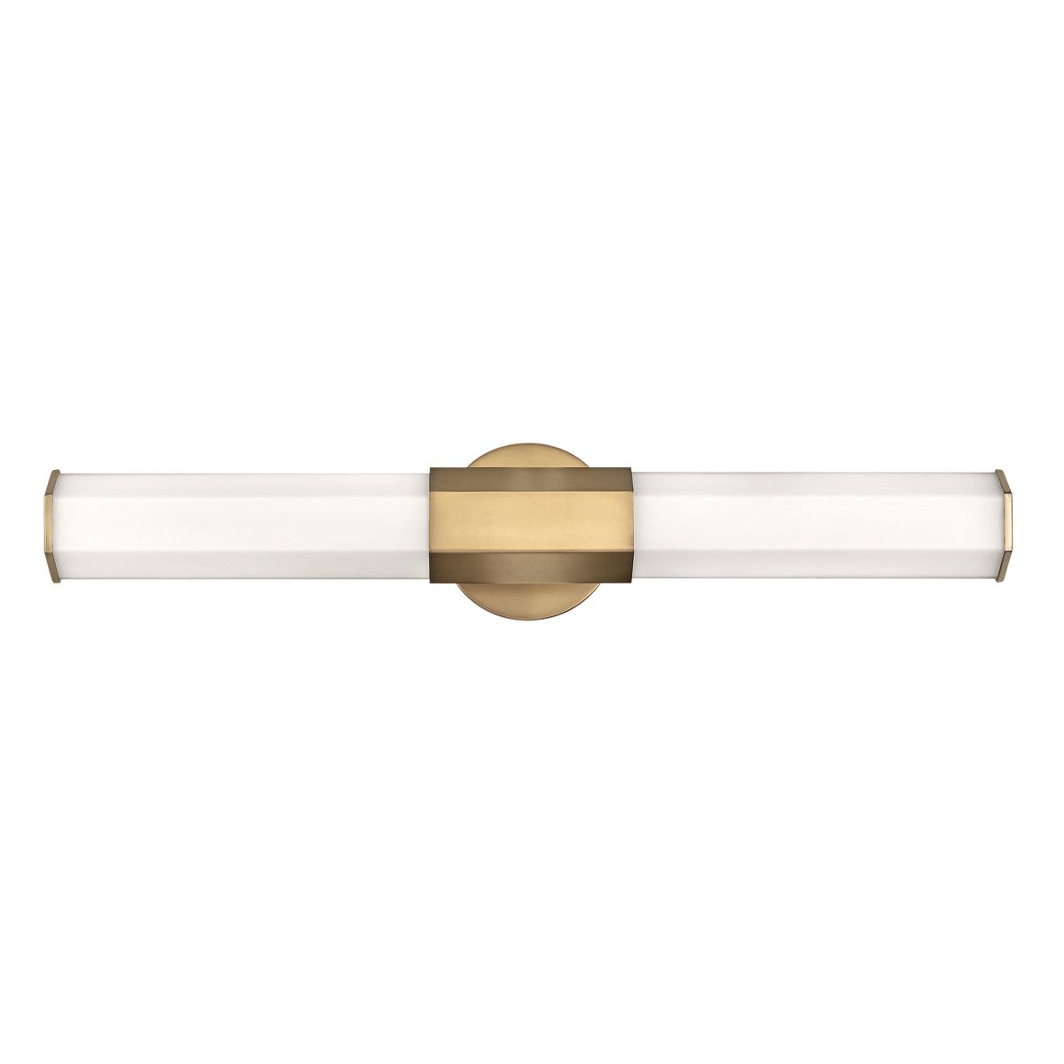 Quintiesse Facet Dual LED Bathroom Wall Light - Heritage Brass