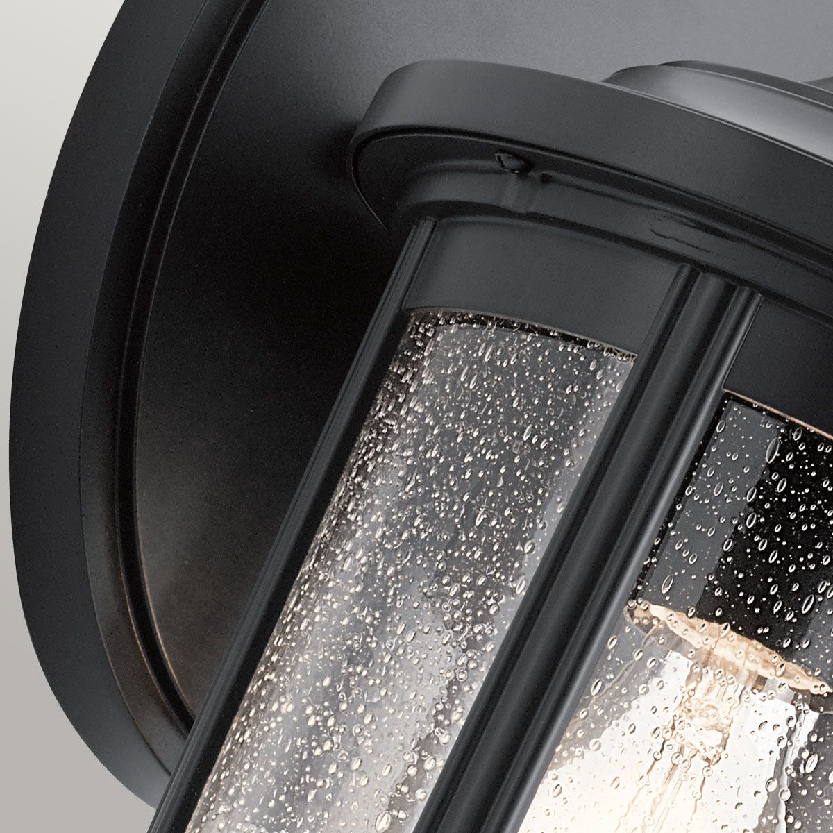 Quintiesse Fairfield Single Large Wall Lantern - Black