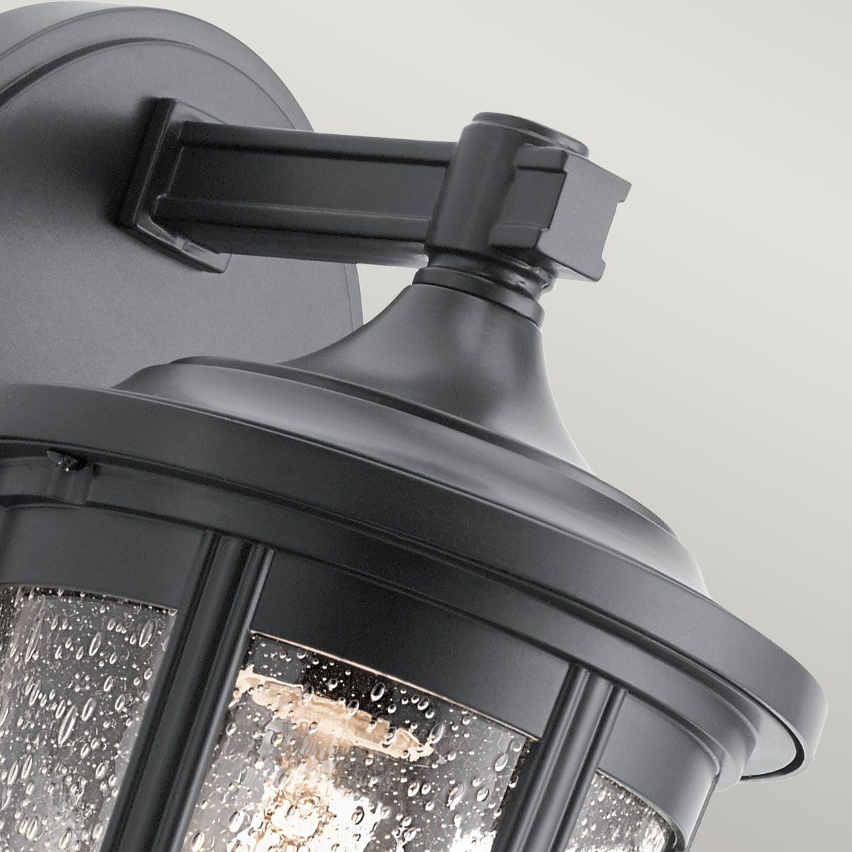 Quintiesse Fairfield Single Medium Wall Lantern - Black