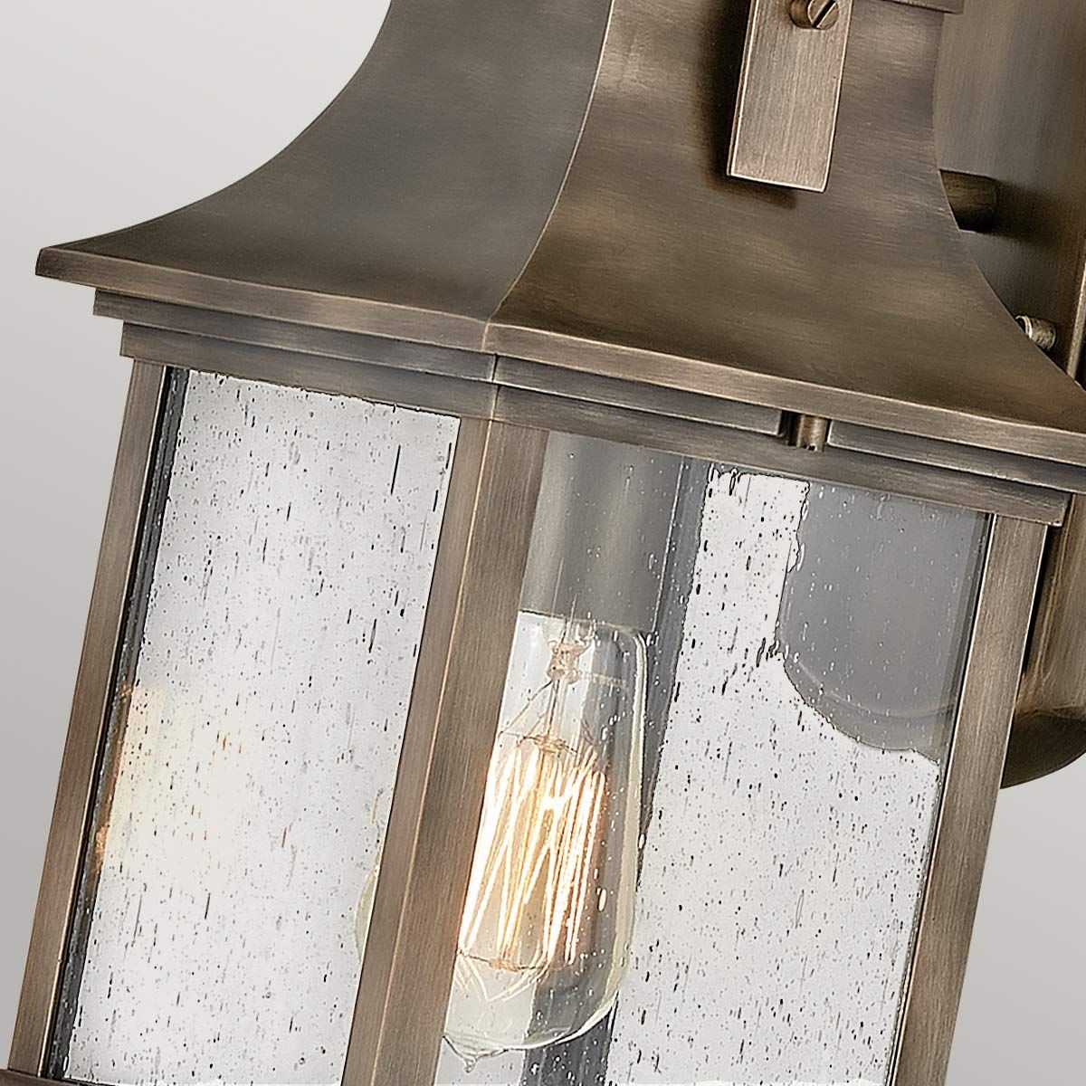 Quintiesse Grant Single Small Wall Lantern - Burnished Bronze