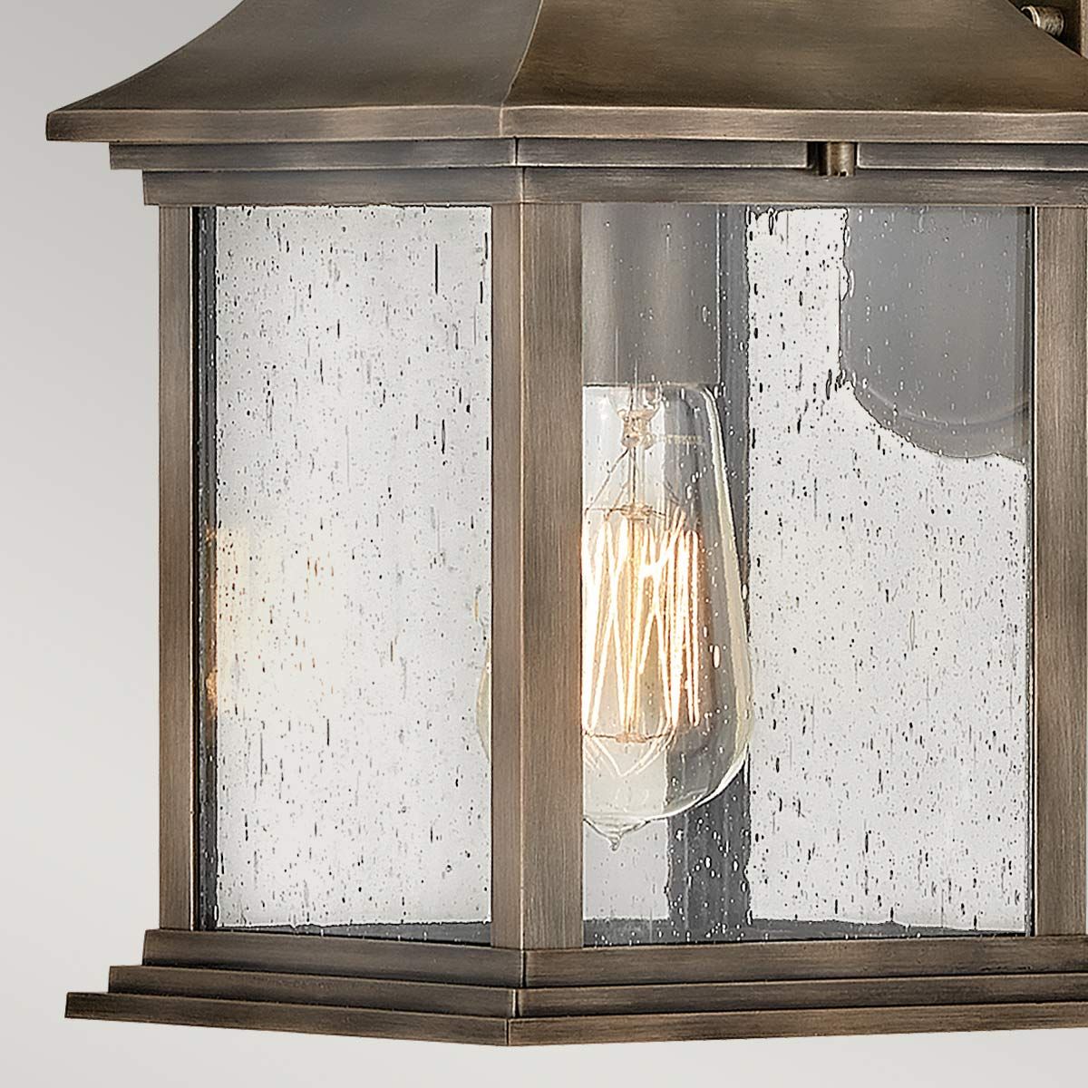 Quintiesse Grant Single Small Wall Lantern - Burnished Bronze